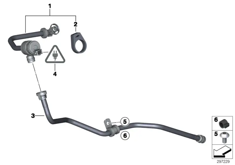 BMW Halter Tankentlüftungsventil E46 E53 E60 E61 E63 E64 E65 E66