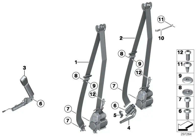 BMW Obergurt REMA vorn links F10 F11 72117382325