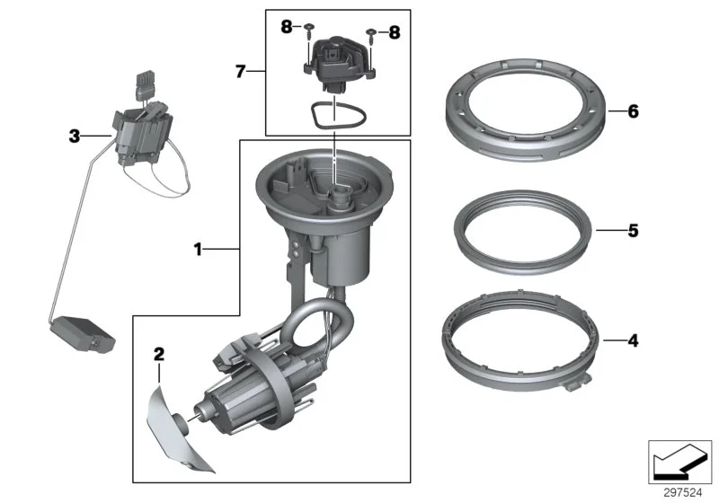 BMW Elektronik Kraftstoffpumpe K49 K50 K51 K52 K53 K54 K70 K71 K72 K73 K75 16148523262