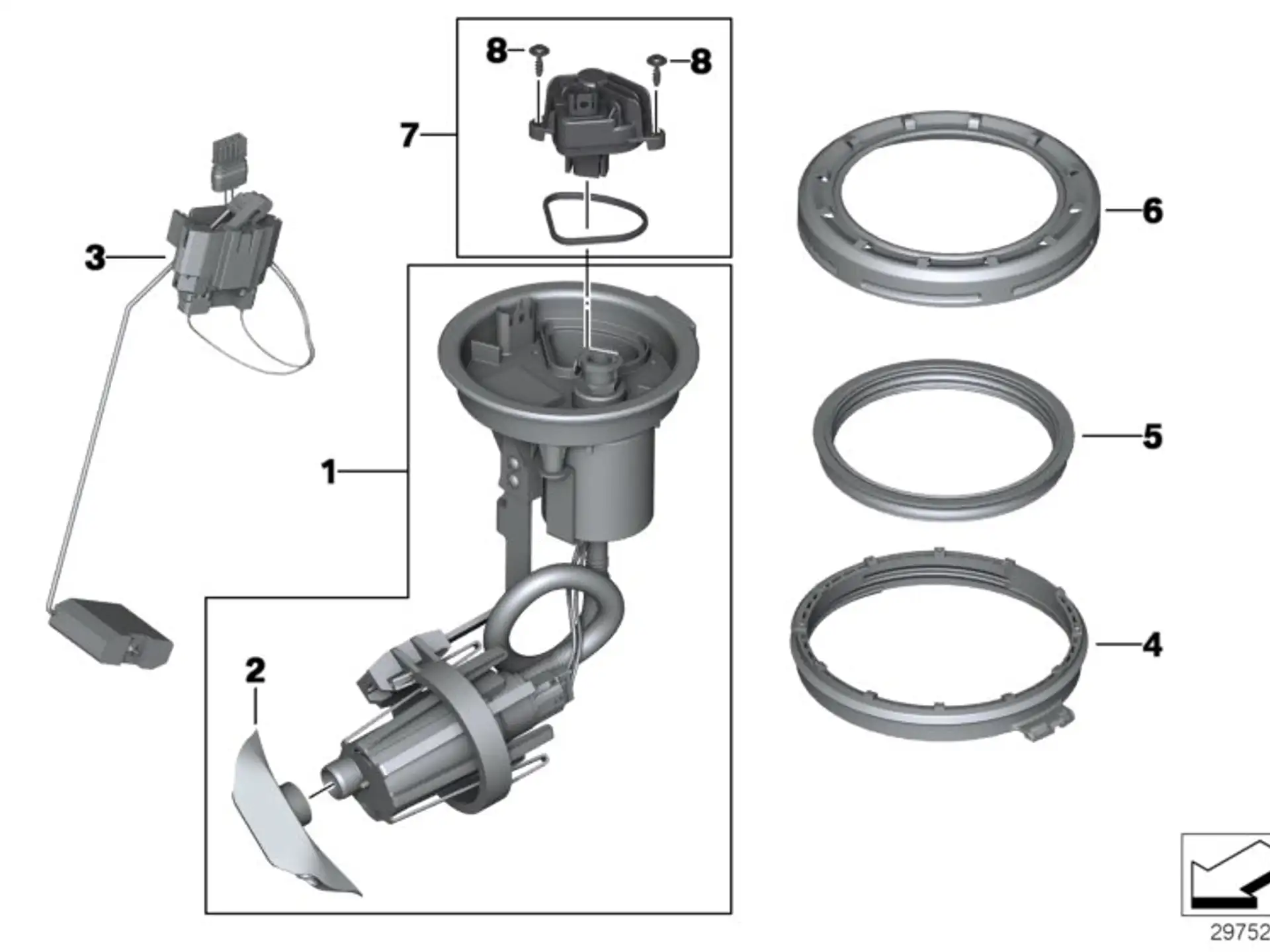 BMW Elektronik Kraftstoffpumpe K49 K50 K51 K52 K53 K54 K70 K71 K72 K73 K75 16148523262