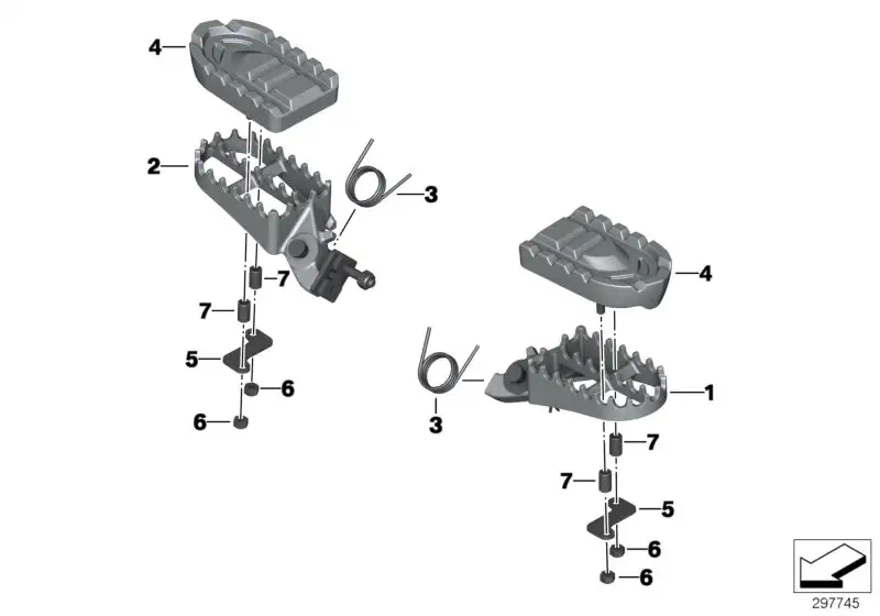 BMW Drehfeder K70 K72 K75 77258533675 - Bildposition 03