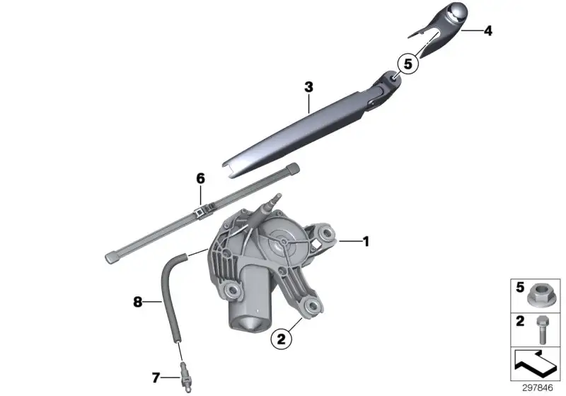 BMW Abdeckkappe Wischarm 61629809965 - Bildposition 04