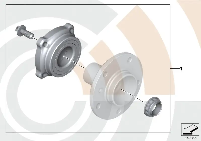 BMW Service Kit Radlager hinten E39 33412296224
