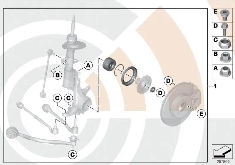BMW Service Kit Radlager vorn E53 31222311523