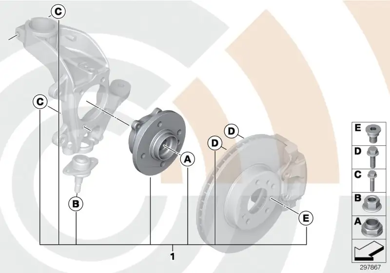 BMW Service Kit Radlager vorn R50 R52 R53 31222318454 - MINI R50,