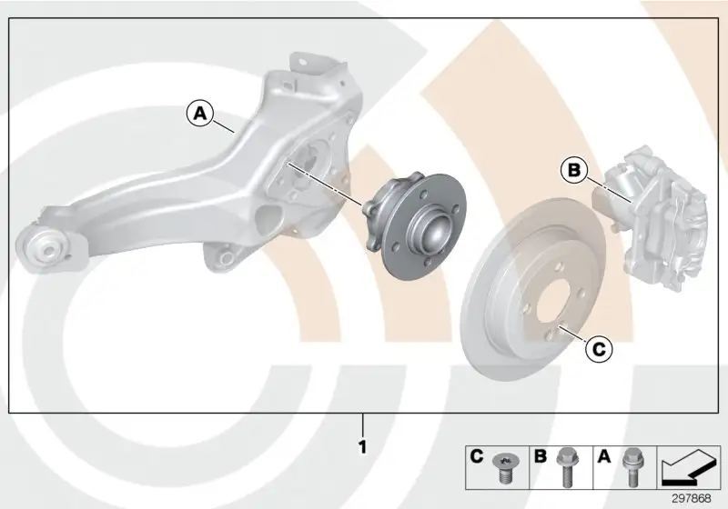 BMW Service Kit Radlager hinten R50 R52 R53 33412318470 - MINI R5