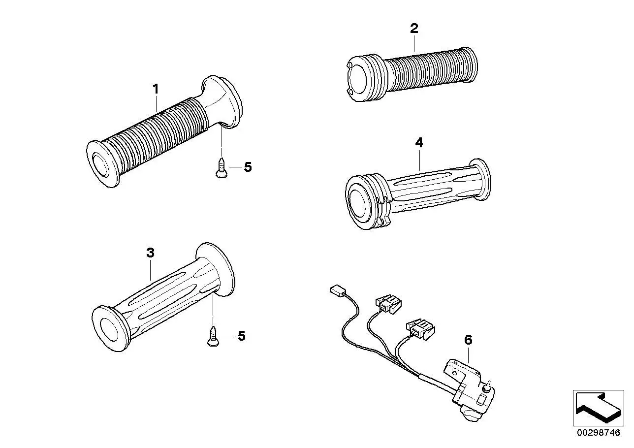BMW Kombischalter Heizgriff rechts R21 R21A R22 R28 61317710216 -