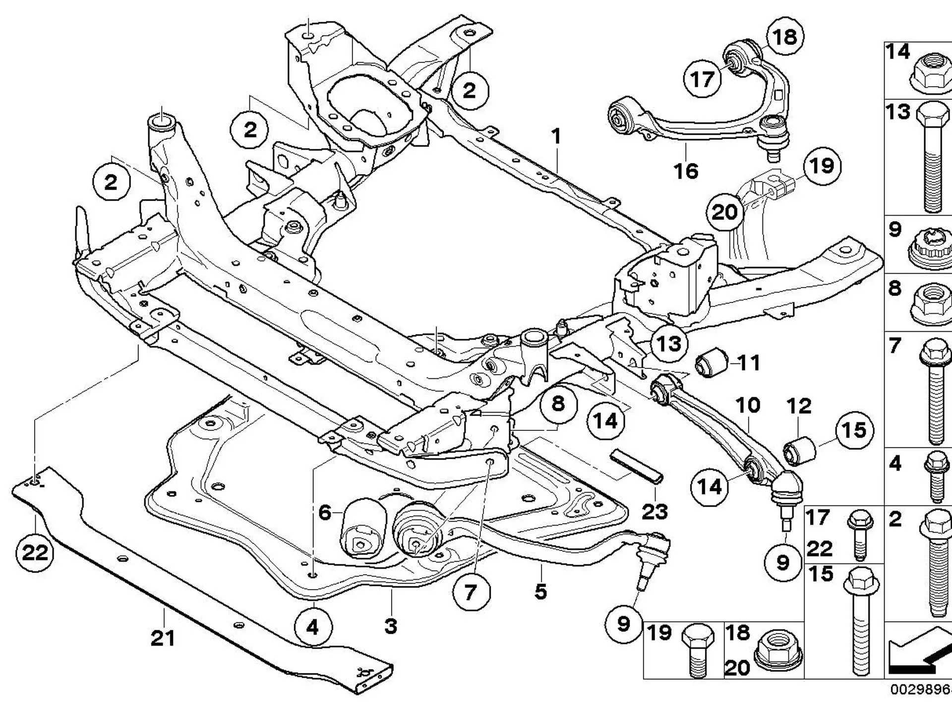 BMW Sechskantschraube mit Flansch E70 E71 E72 F01 F02 F06 F07 F10 F11 F12 F13 F15 F16 F85 F86 F90 07119906898