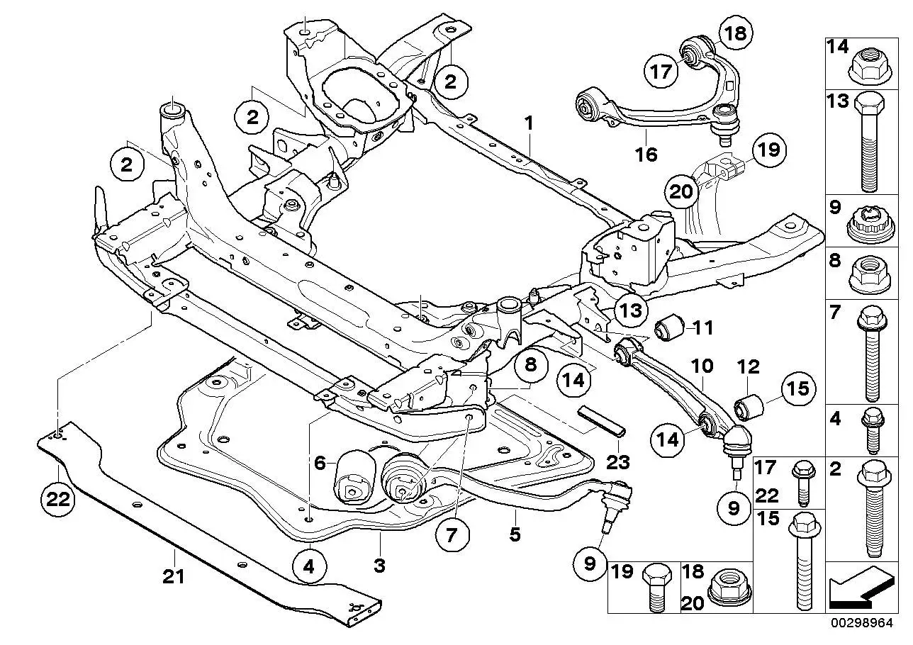 BMW Vorderachsträger E70 E71 31116779358