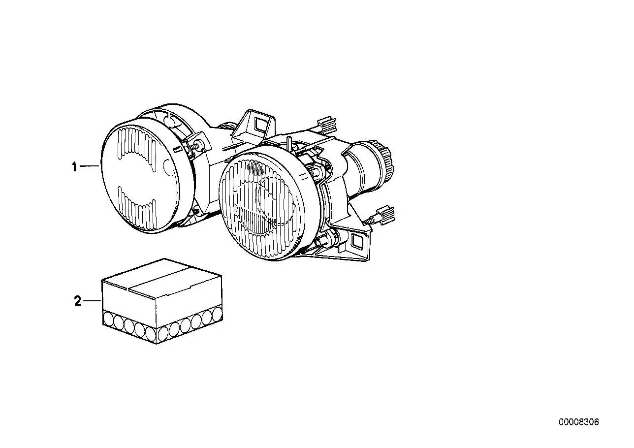 BMW Doppelscheinwerfer links E30 63121385107