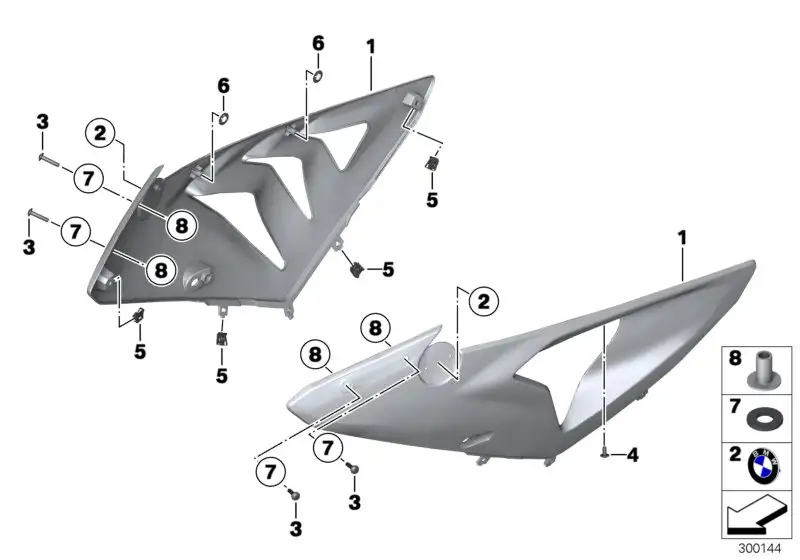 BMW Seitenverkleidung links K46 46637715911