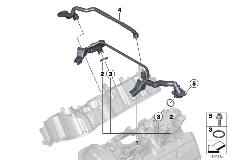 BMW Entlüftungsleitung F01 F02 F06 F07 F10 F11 F12 F13 11158647961