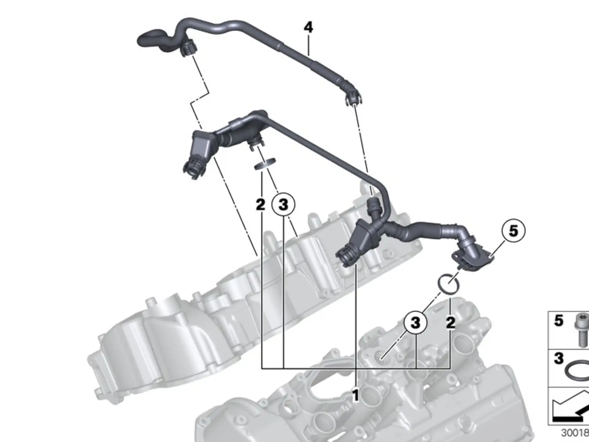 BMW Entlüftungsleitung F01 F02 F06 F07 F10 F11 F12 F13 11158647961