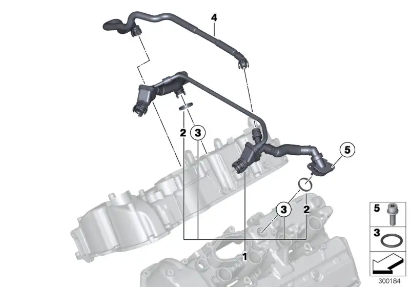 BMW Entlüftungsleitung F01 F02 F06 F07 F10 F11 F12 F13 1115864796