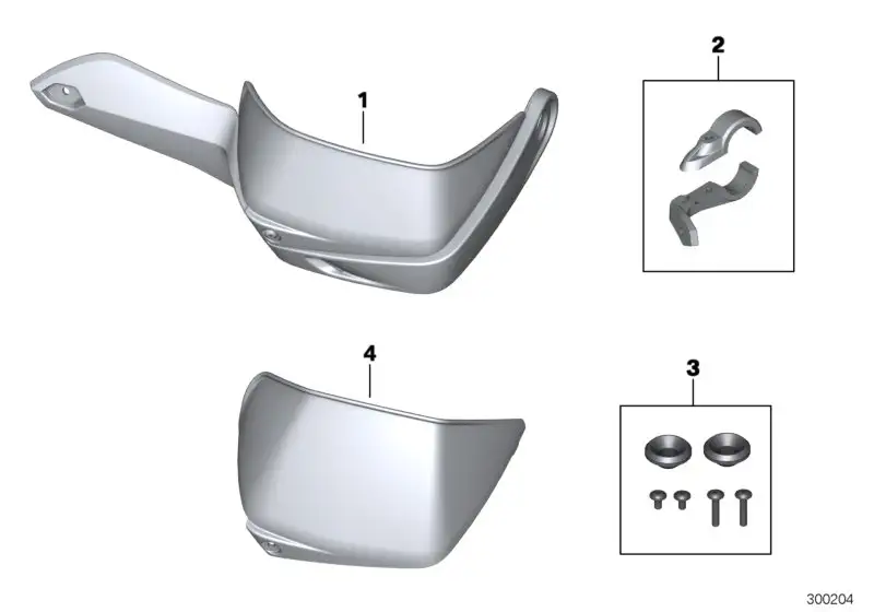 BMW Handschutz Oberteil gross rechts K25 71607705222 - K25, K255