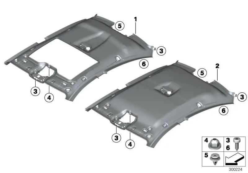 BMW Formhimmel Schiebehebedach F06 51448054083