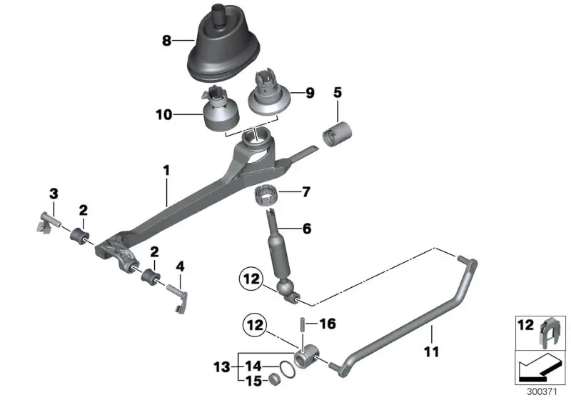 BMW Schaltarm verstärkt 25117588025 - Bildposition 01