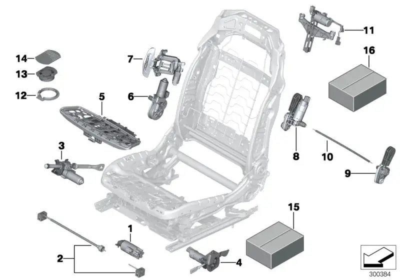 BMW Antrieb Sitzlängsverstellung F01 F02 F07 F10 F11 F15 F16 F85