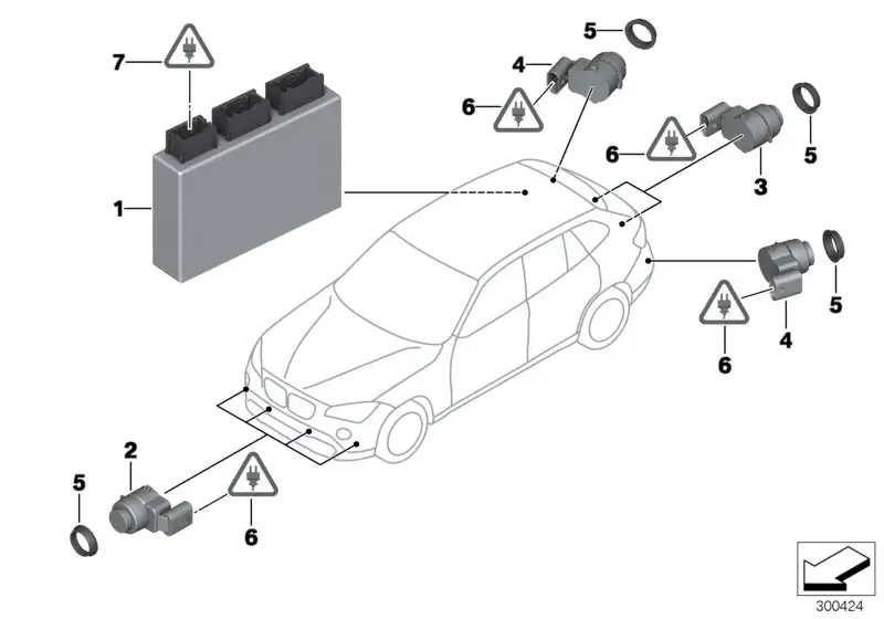 BMW Ultraschallsensor Glaciersilber E84 66209289022