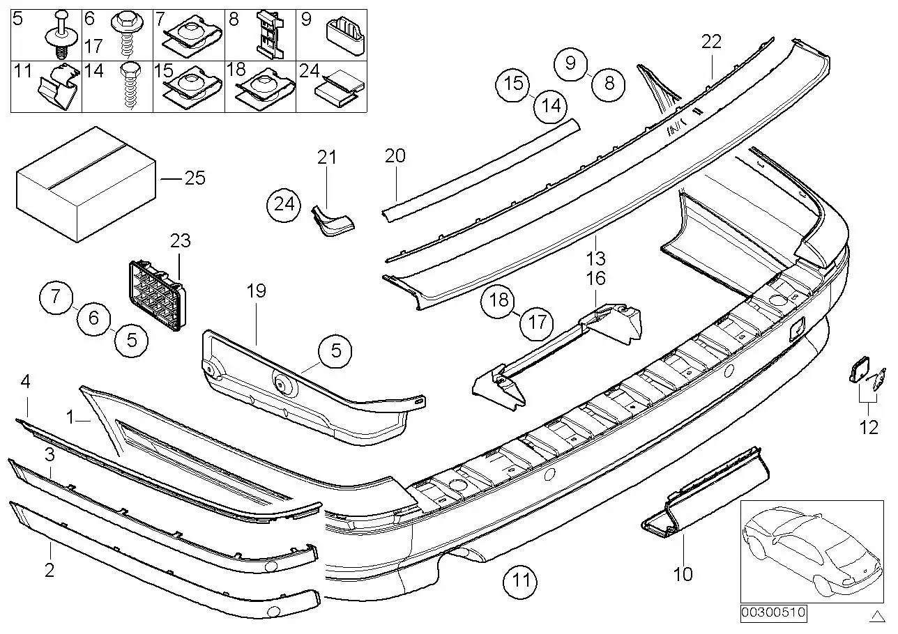 BMW Klappe grundiert E39 51128221586 - 5er E39