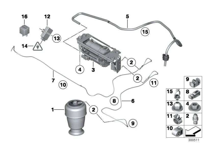 BMW Luftfeder hinten F11 37106784379