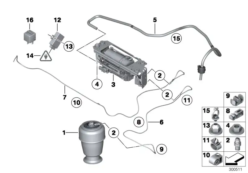 BMW Luftfeder hinten F11 37106784379 - 5er F11