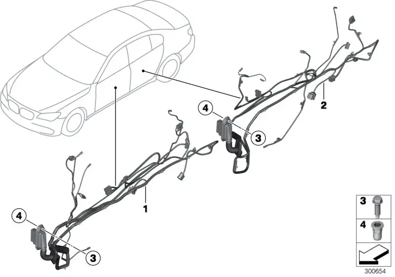 BMW Türkabelbaum Beifahrerseite F10 F11 61129320498