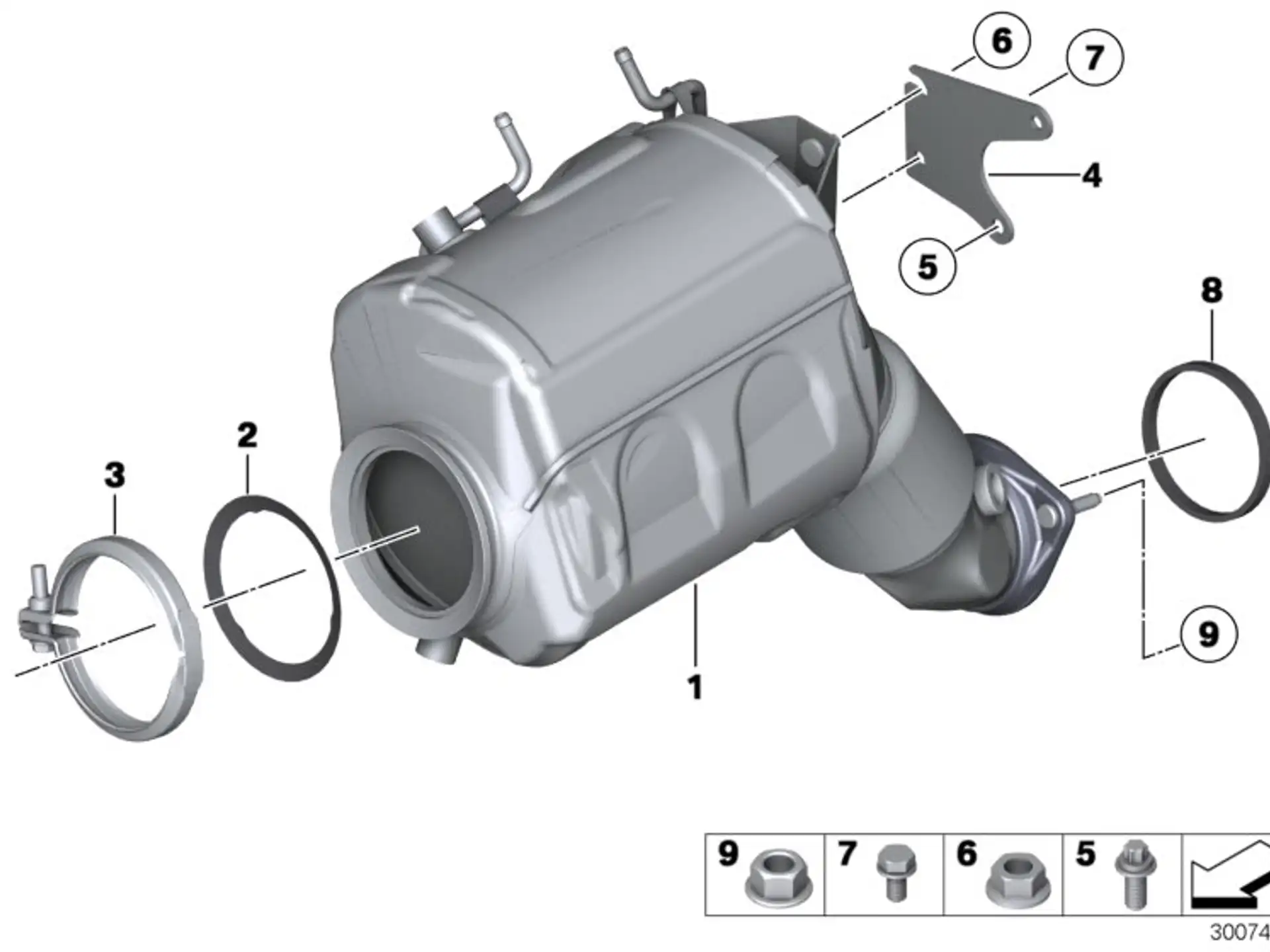 BMW Dichtung E70 E71 F01 F02 F10 F11 F15 F16 18308508051