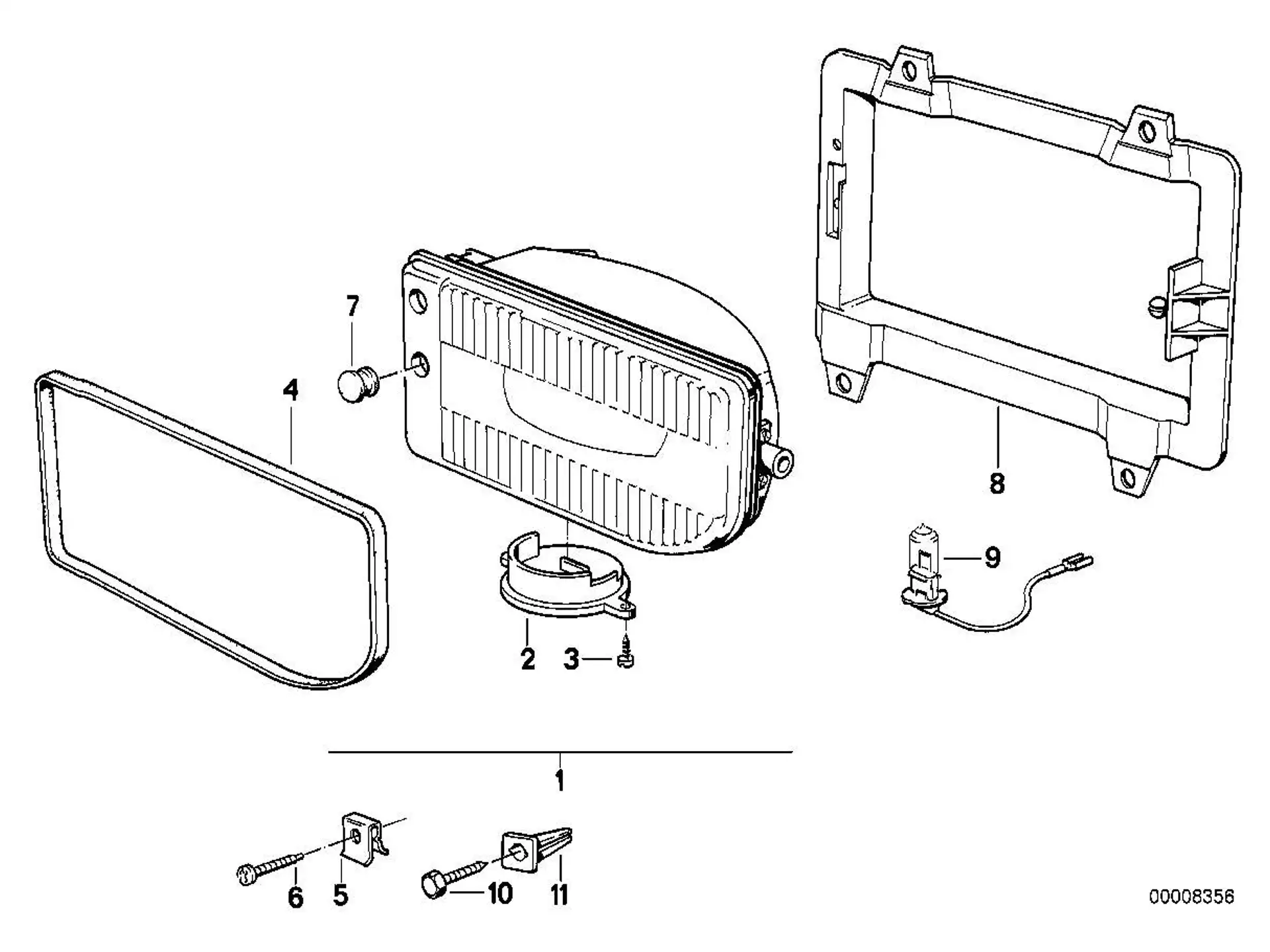 BMW Dichtung links E30 63171386647