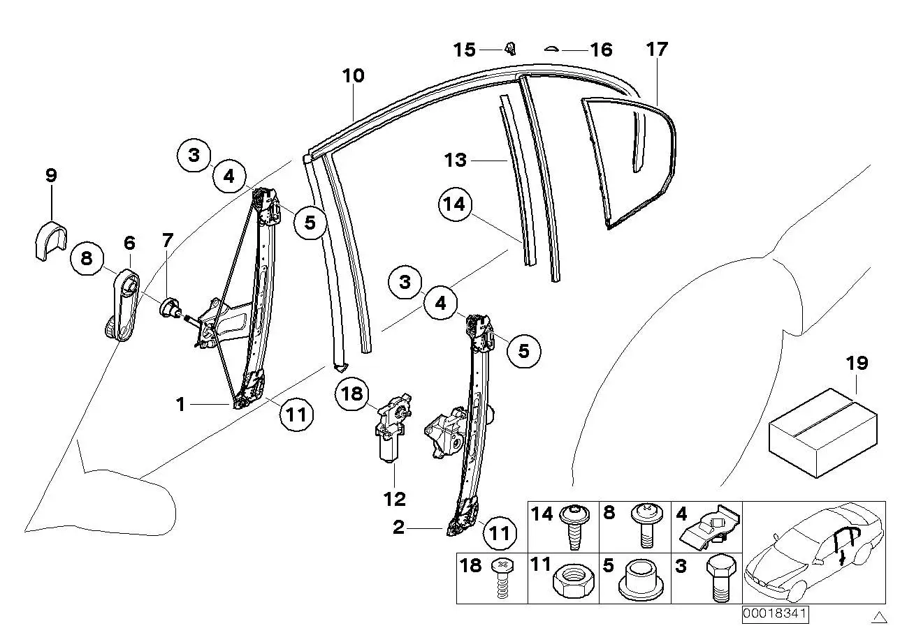 BMW Clip E46 51338218383 - 3er E46