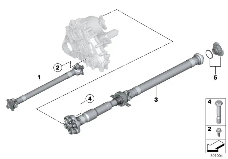 BMW Gelenkwelle hinten 26108674201 - Bildposition 03