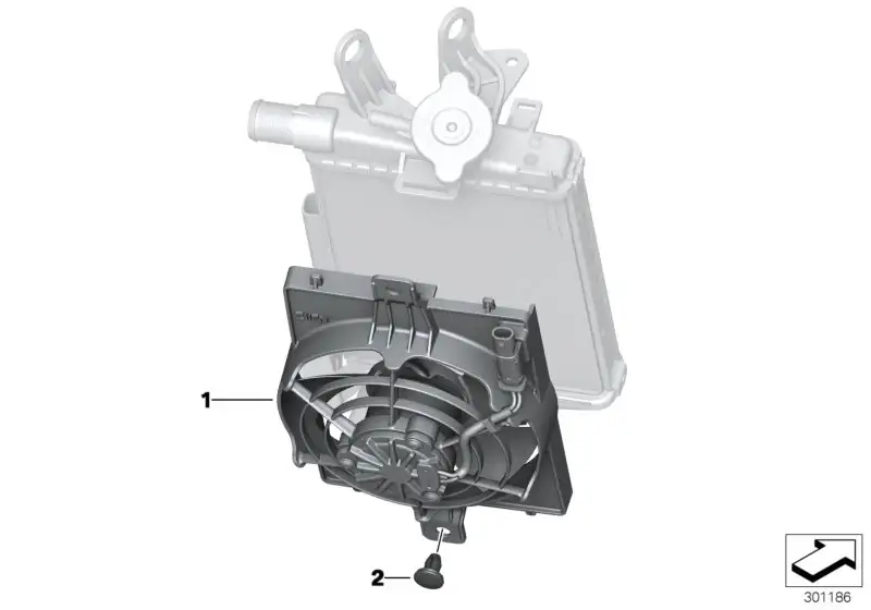 BMW Lüftergehäuse mit Lüfter K50 K51 K52 17428523118
