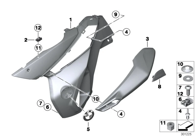 BMW Abdeckung Ansaugschnorchel rechts K72 46637721010