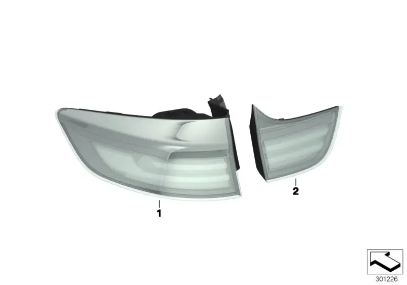 BMW Heckleuchte Heckklappe links E71 E72 63217295005 - X6 E71