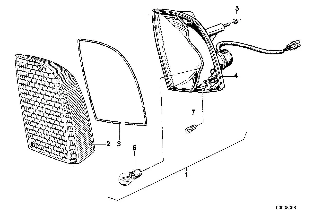 BMW Lichtscheibe links 61131381383 - Bildposition 02