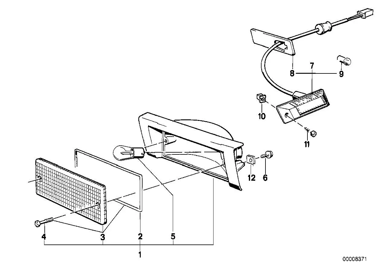BMW Blinkleuchte links E30 63131377991 - Z1 E30