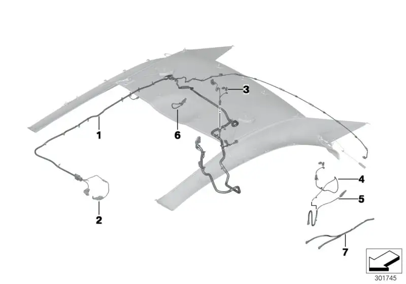 BMW Kabelbaum Mikroschalter links E93 54377188599 - 3er E93 Cabri