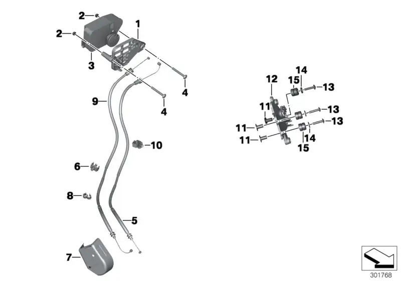 BMW Bowdenzug Rückstellung K42 K46 77118529465