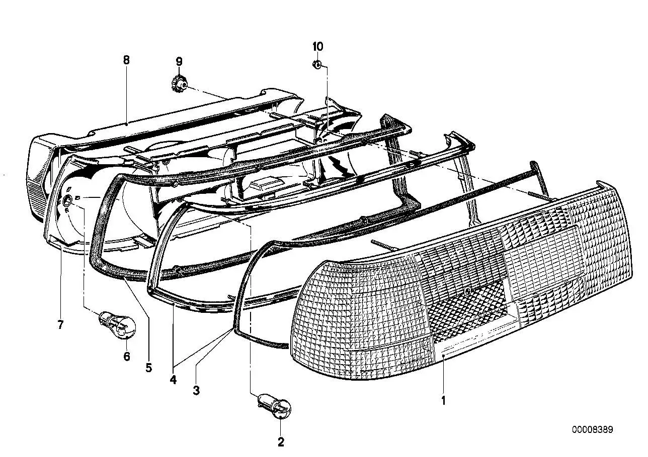 BMW Lichtscheibe rechts E23 63211368210