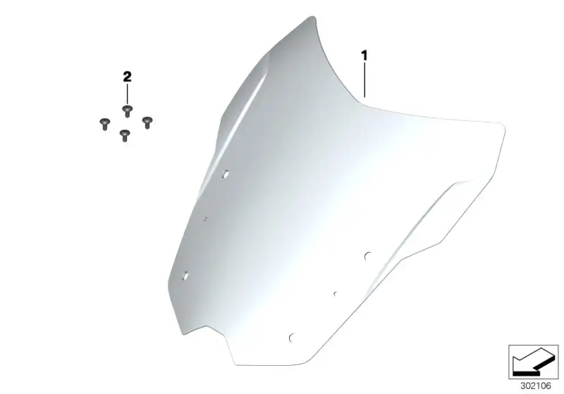BMW Windschild Sport K18 77338559587