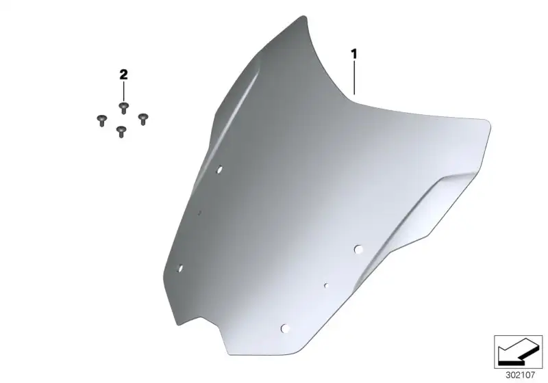 BMW Windschild Sport getönt 77338559588 - Bildposition 01
