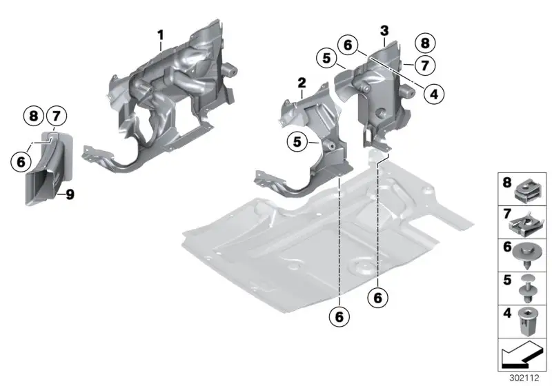 BMW Abdeckung Lenkgetriebe rechts F01 F02 F06 F07 F10 F11 F12 F13