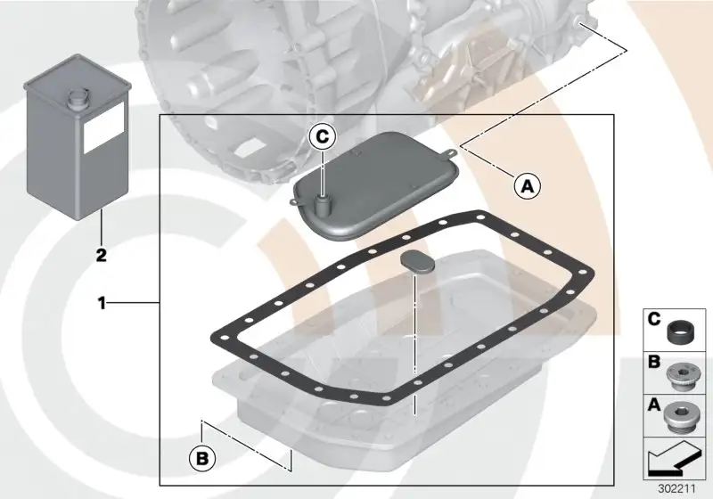BMW ATF 4 E36 E38 E39 E46 E53 E85 83222344206 - Bildposition 02
