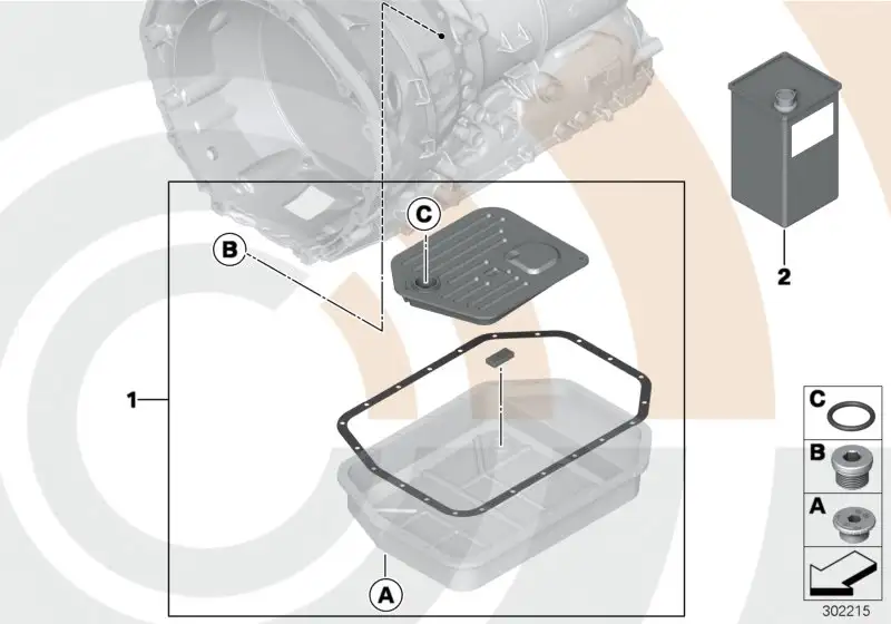 BMW Ölfilterkit Automatikgetriebe E38 E39 E53 24152333911 - 5er E