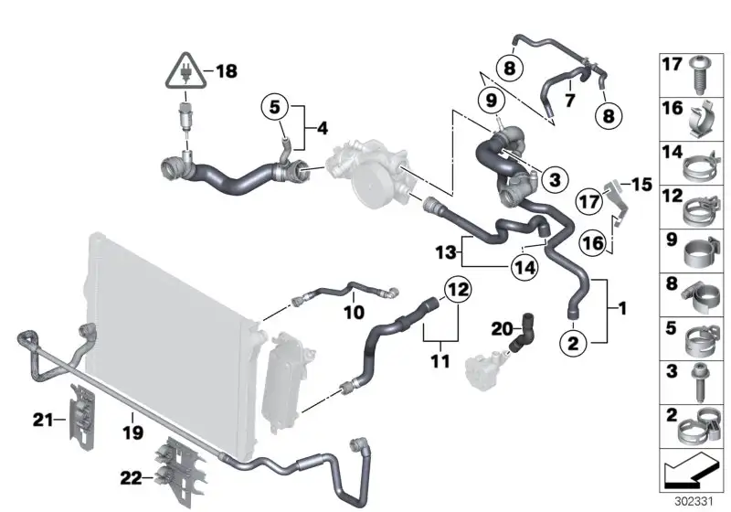 BMW Kühlmittelschlauch F01 F02 F04 17127575428