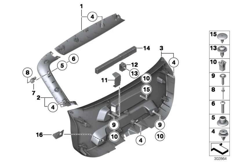 BMW Blechschraube E24 E30 E32 E34 E70 E71 E72 E83 E84 F16 F86 07119904181