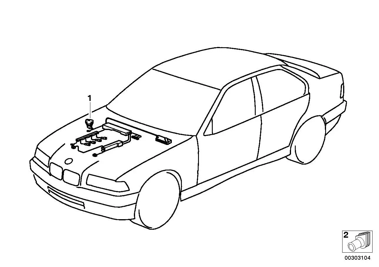 BMW Kabelbaum Motor DME E36 12511403766