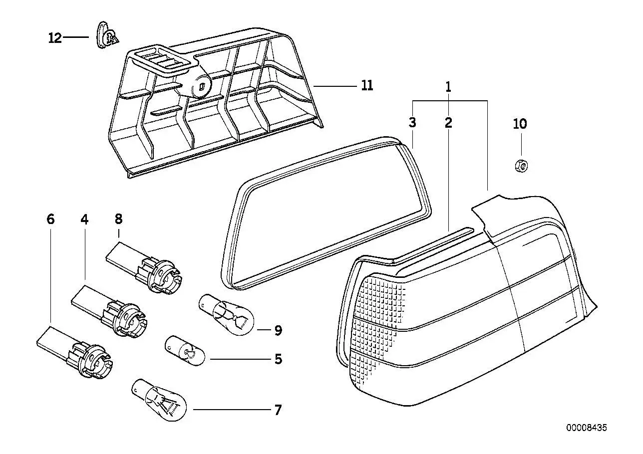 BMW Glühlampe E12 E21 E23 E24 E28 E30 E31 E32 E36 E38 E39 0711990