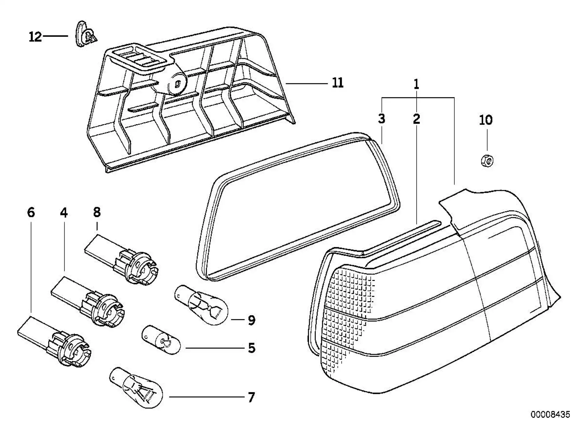BMW Dichtung Heckleuchte E36 63218353556