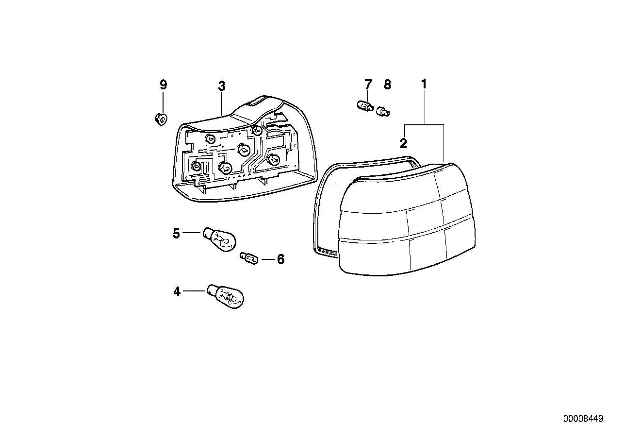 BMW Glühlampe E28 E30 E31 E32 E34 E36 E38 E39 E46 E53 K27 K28 K40